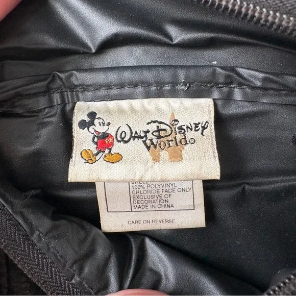 vintage WALT DISNEY WORLD Fanny pack Mickey Mouse crossbody bag faux leather EUC - Picture 8 of 16